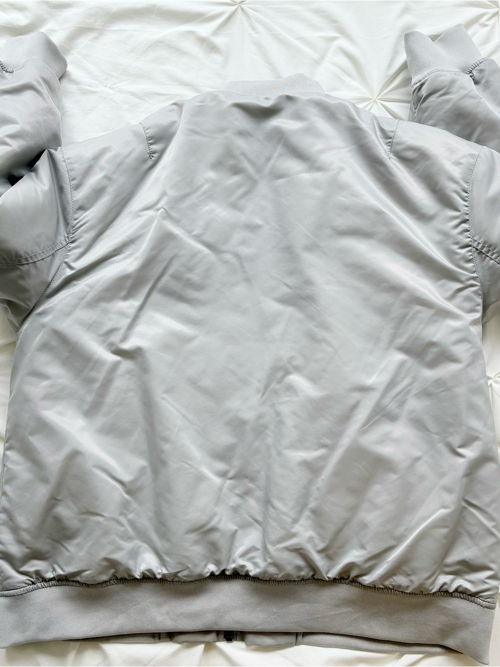 Motel Rocks Light Gray Bomber Jacket - Picture 5 of 5